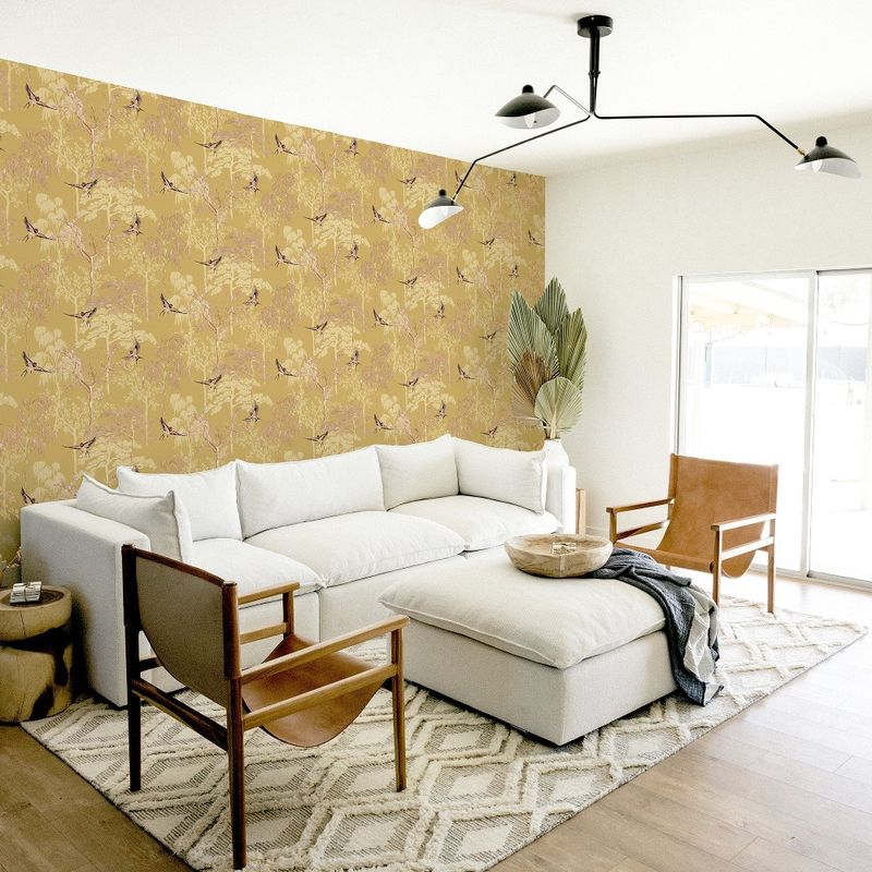 Arthouse Japanese Garden Wallpaper Ochre 908002